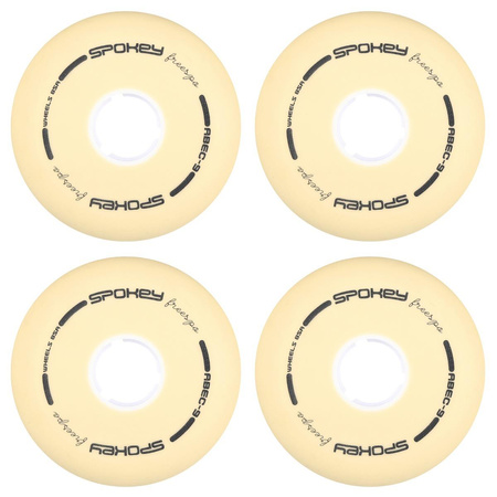 Zestaw: 4 kółka do rolek Spokey Freespo WHITE SET 80 MM