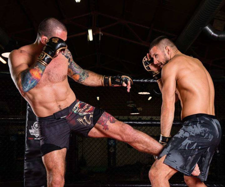 Skórzane Rękawice sparingowe do treningu MMA ARM-2011d Bushido XL