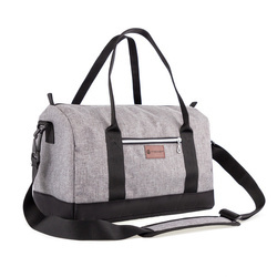 Torba podróżna turystyczna sportowa podręczna do samolotu SZARA zamek srebrny