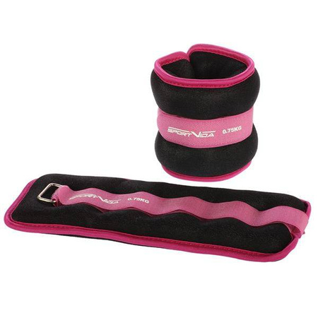 Sportvida zestaw obciążeń obciążenia na rzep obciążniki na ręce nogi 2x0,75 kg