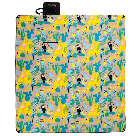 Koc piknikowy 220x200 cm tukany tucan 77113 plażowy na plażę METEOR