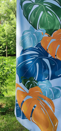 Ręcznik plażowy kąpielowy na plażę basen szybkoschnący z mikrofibry na wakacje 160X80 cm MONSTERA
