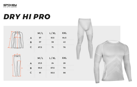 Męskie spodnie termoaktywne Spokey DRY HI PRO  XL/XXL