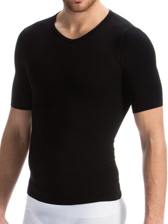  Art.419B Męska koszulka wyszczuplająca i modelująca z krótkim rękawem z chłodzącym włóknem CZARNY L