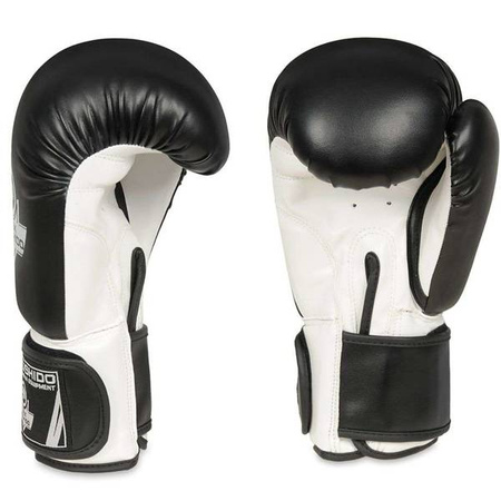  Rękawice Bokserskie Sparingowe Czarno-Białe ARB-407a Bushido 8 OZ 