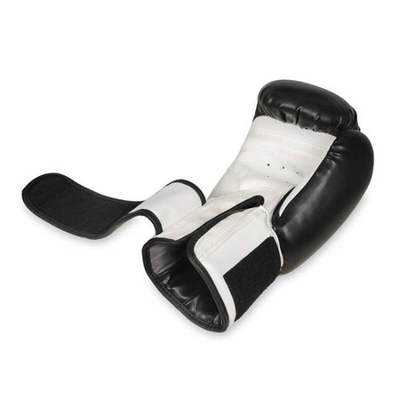  Rękawice Bokserskie Sparingowe Czarno-Białe ARB-407a Bushido 8 OZ 