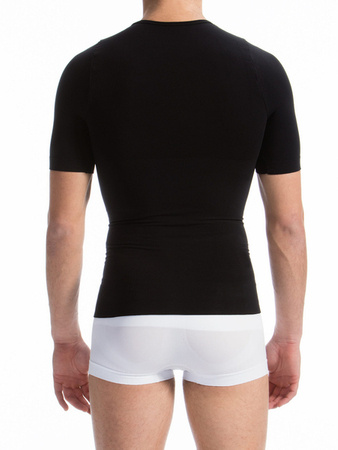 Art . 419 Męski T-shirt modelujący z bawełny M BLACK